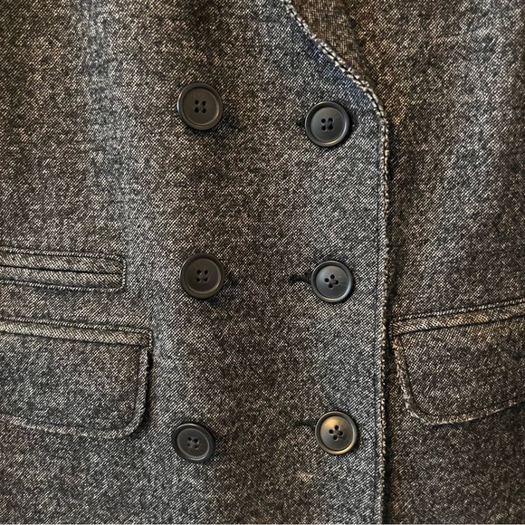 j.crew • gray tweed double breasted blazer - Picture 8 of 17